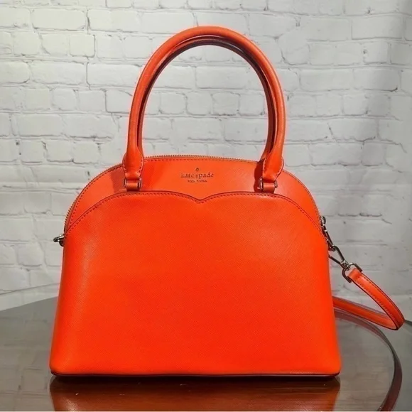 KATE SPADE Payton Medium Dome Satchel in Coral. Like New - Picture 6 of 10